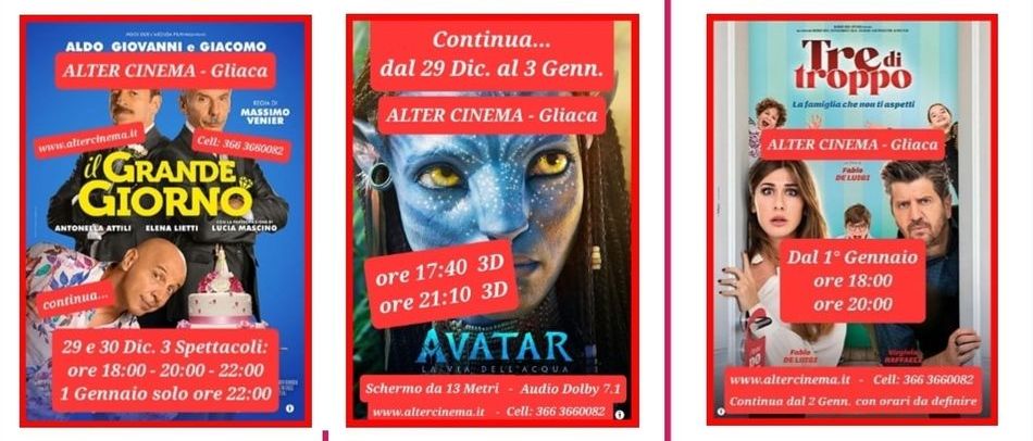 CAPODANNO AL CINEMA – Avatar 2, Aldo Giovanni e Giacomo e Tre di Troppo