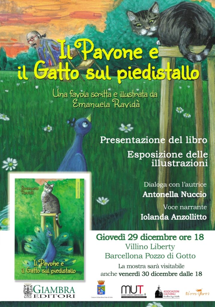 BARCELLONA P.G. – “Il Pavone e il Gatto sul piedistallo” presentazione del libro di Emanuela Ravidà al Villino Liberty