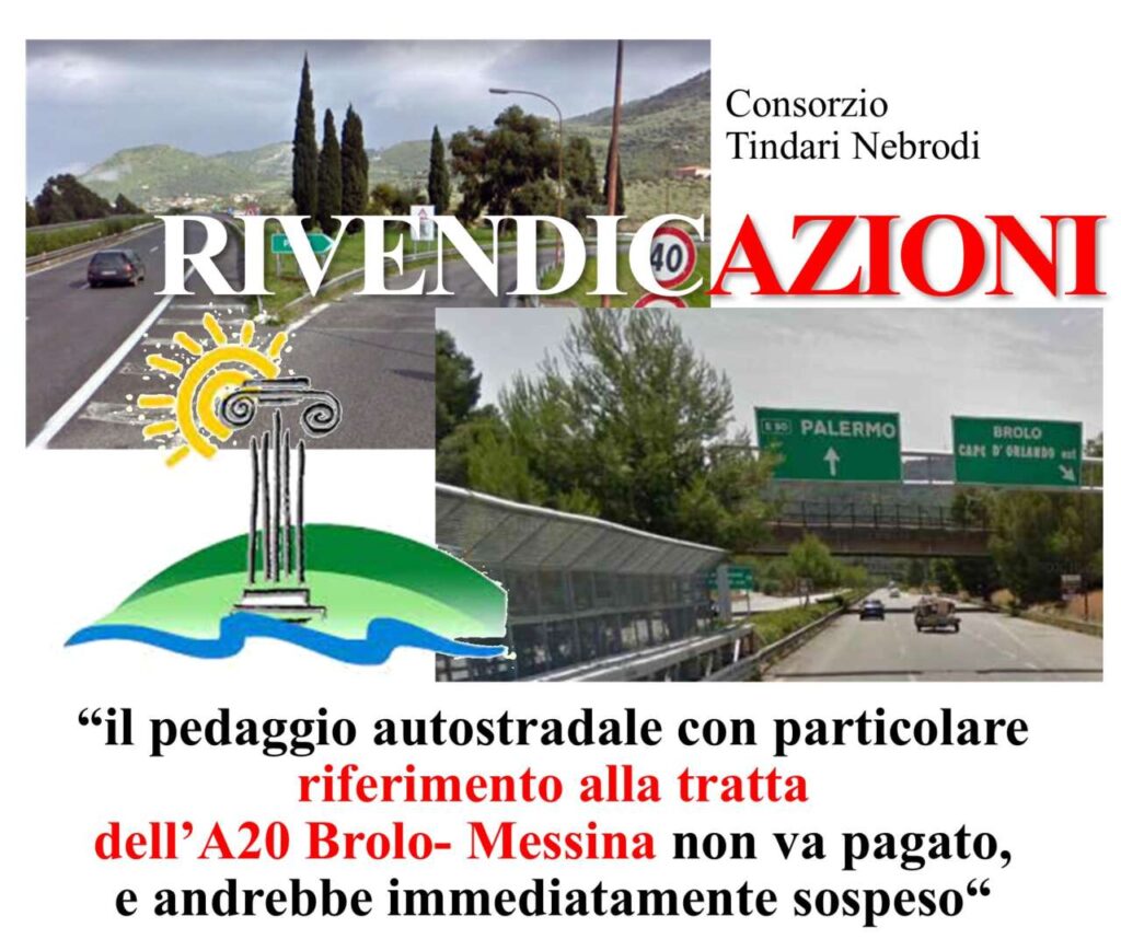 PEDAGGIO A20 – Il Consorzio Intercomunale Tindari Nebrodi non ci sta