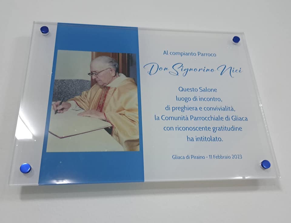PADRE NICI – E’ “Suo” l’oratorio di Gliaca di Piraino
