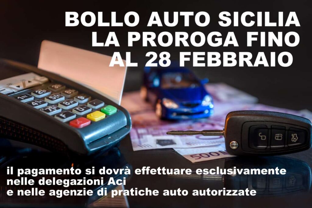 BOLLO AUTO SICILIA – Per la Sanatoria, c’è tempo fino al 28 febbraio