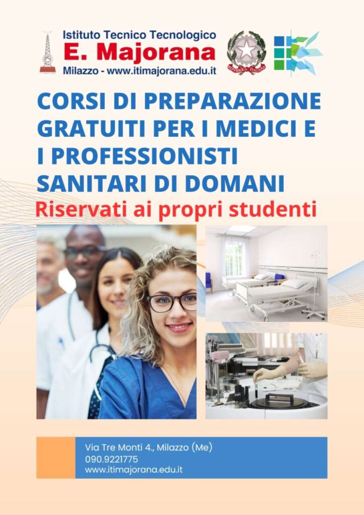MILAZZO – Al via al Majorana i corsi preparatori ai test di ammissione alle Facoltà medico-sanitarie e ingegneristiche