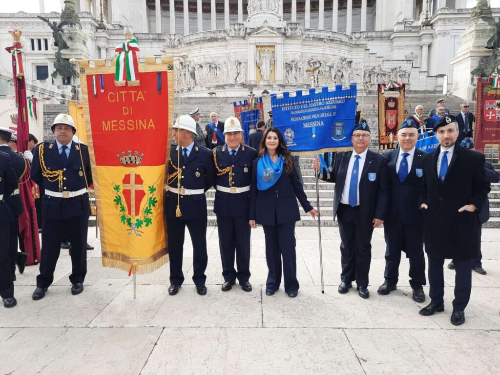 CELEBRATO A ROMA IL CENTENARIO DEL NASTRO AZZURRO – Presente anche il gonfalone della città di Messina, decorato di medaglia d’oro al valor militare