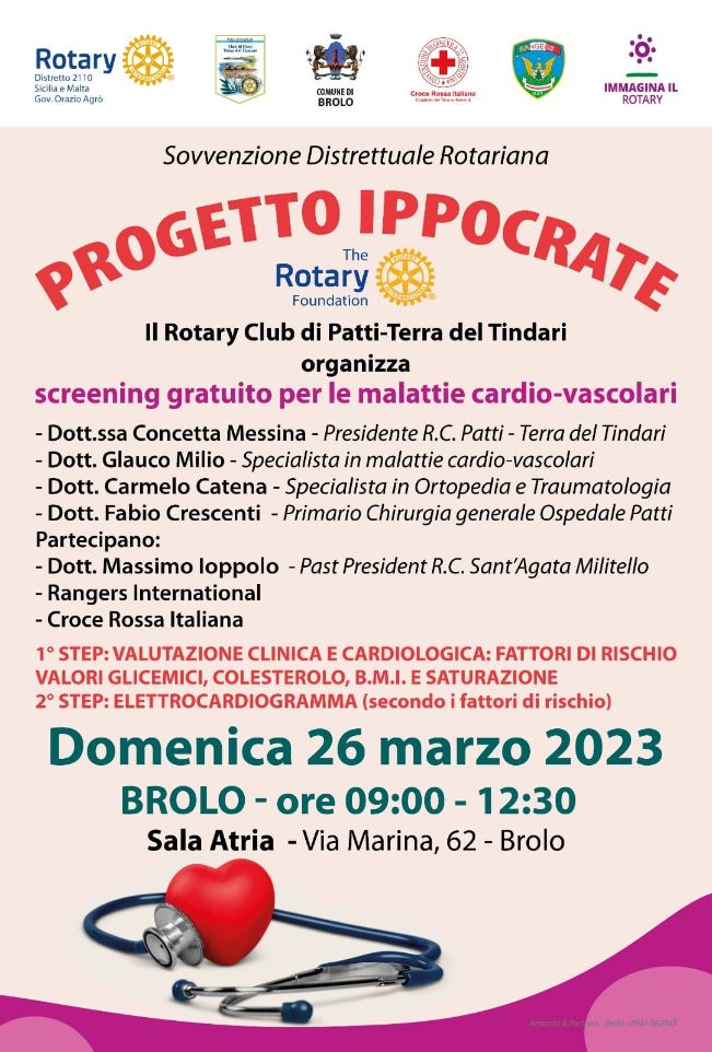 PROGETTO IPPOCRATE – A Brolo screening gratuito per le malattie vascolari