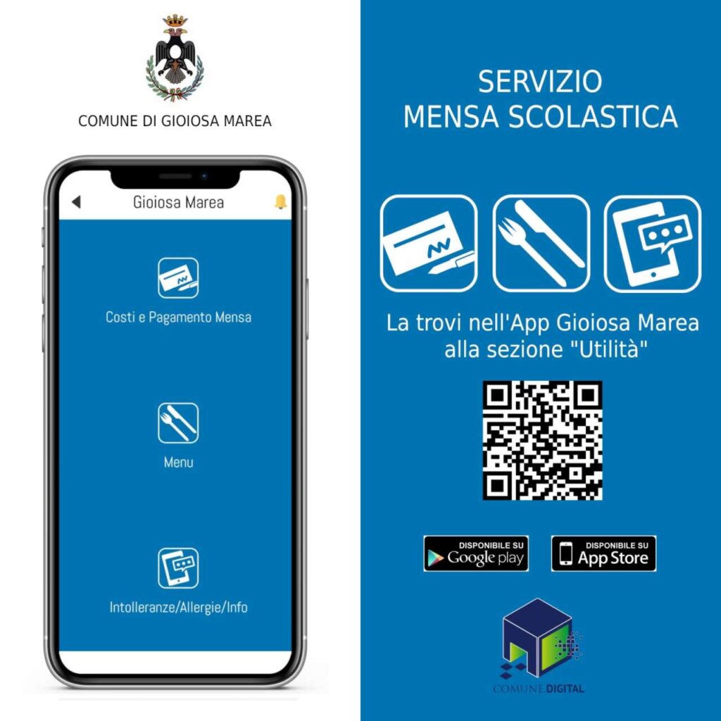 GIOIOSA MAREA – Le informazioni sulla mensa scolastica sull’app del Comune