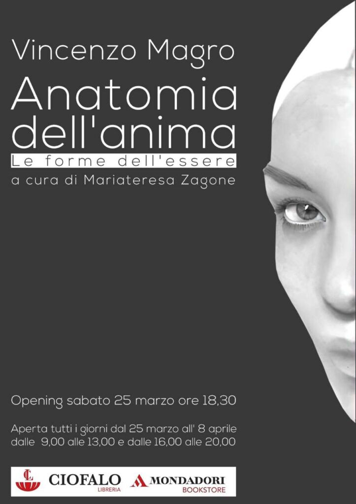 MOSTRE – “Anatomia dell’anima. Le forme dell’essere” di Vincenzo Magro nei locali della Mondadori Bookstore