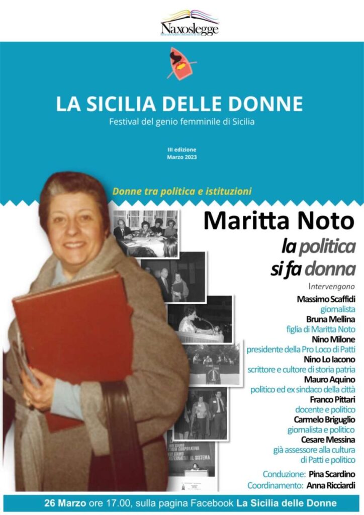 MEMORIA – Maritta Noto, “quando la politica si fa donna”