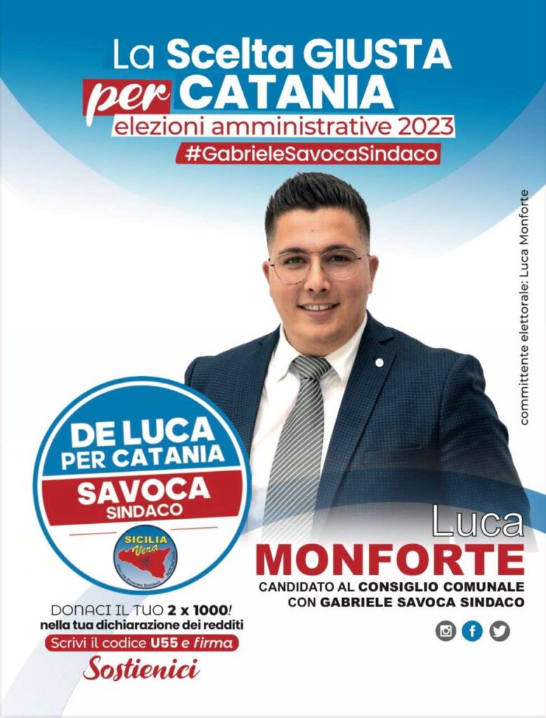 LA SCELTA GIUSTA – Luca Monforte, al Comune di Catania
