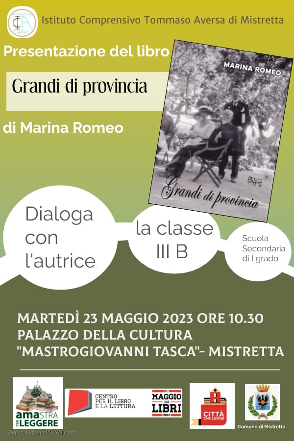 OGGI A MISTRETTA – Presentazione de i “Grandi di provincia” agli studenti dell’istituto “Tommaso Aversa”