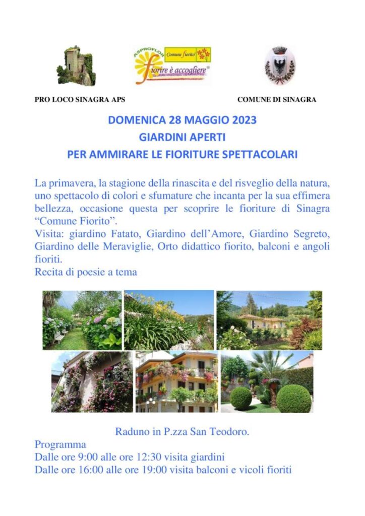 SINAGRA – Giardini aperti per ammirare le fioriture spettacolari