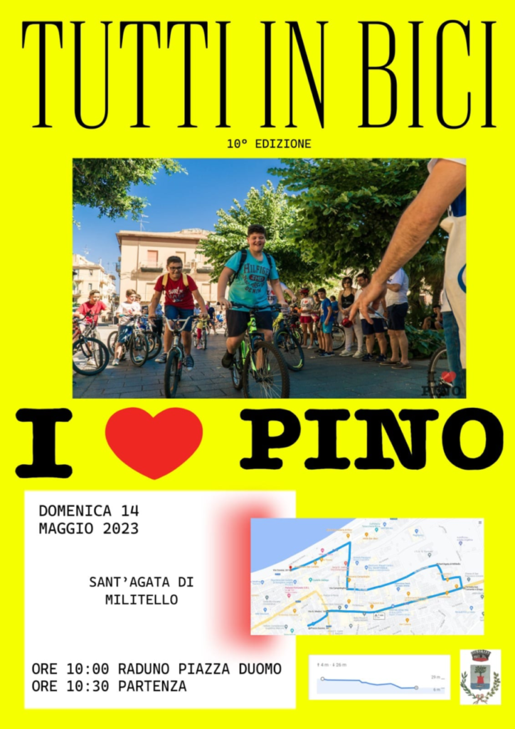 SANT’AGATA MILITELLO – Domenica 14 Maggio 2023 TUTTI in BICI