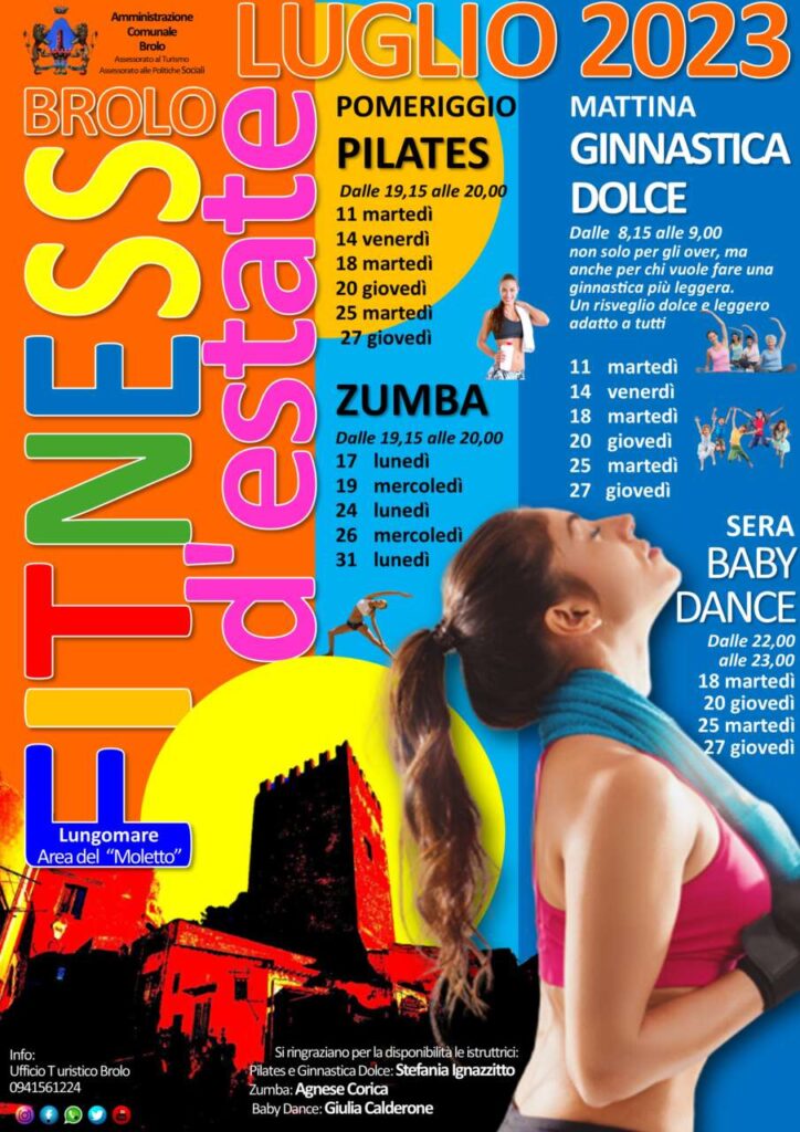 FITNESS D’ESTATE – Il programma delle inizitiva che si svolgeranno sul lungomare brolese