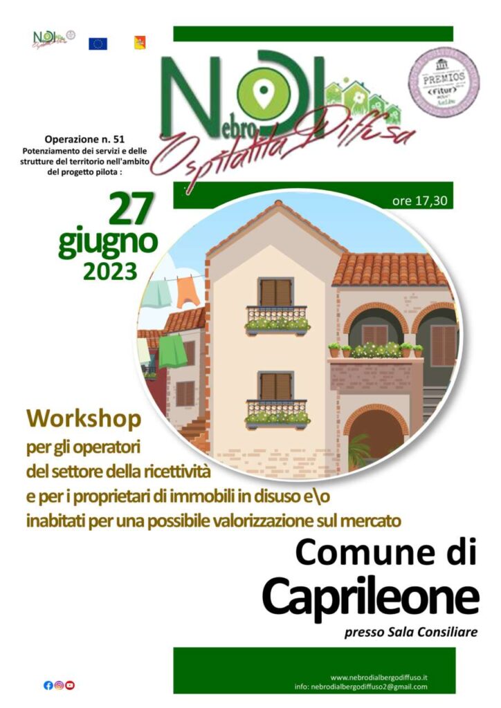 OSPITALITA’ DIFFUSA –  A Capri Leone (Capofila) l’Amministrazione comunale incontra gli operatori della ricettività