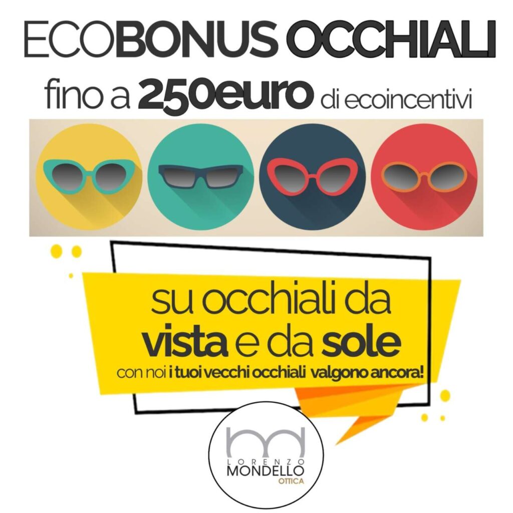 BONUS OCCHIALI – Da Lorenzo Mondello, a Barcellona, fino a 250 di ecoincentivi anche sugli occhiali da sole