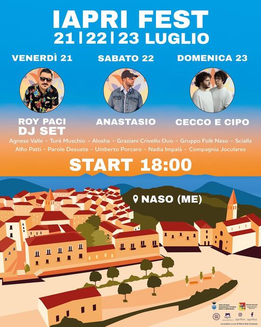 NASO – Balconi, piazze e vicoli si animano con IAPRI Fest, una tre giorni tra storia, cultura e musica