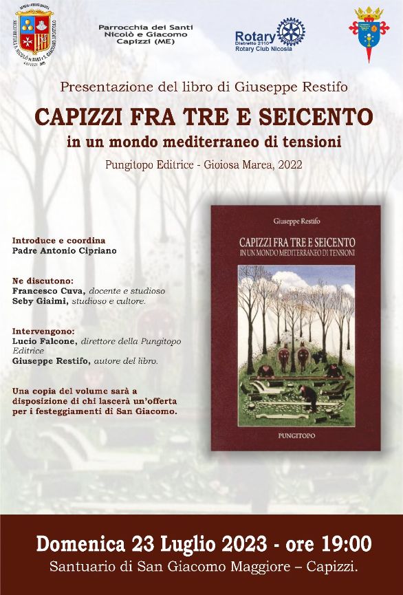 LIBRI E TERRITORIO – Presentazione del volume “Capizzi fra Tre e Seicento. In un mondo mediterraneo di tensioni”
