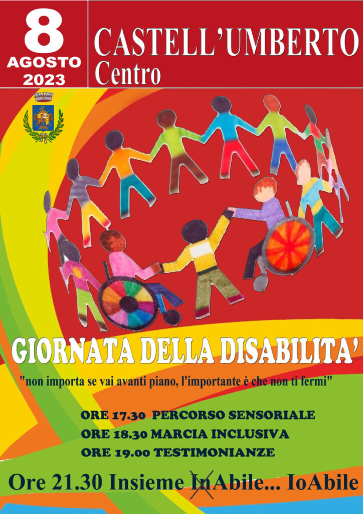 CASTELL’UMBERTO – Pomeriggio dedicato ai diversamente abili martedì otto agosto