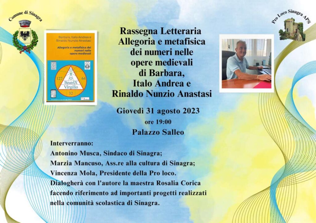 SINAGRA – Rassegna Letteraria, giovedì 31 agosto “Allegoria e metafisica dei numeri nelle opere medievali”