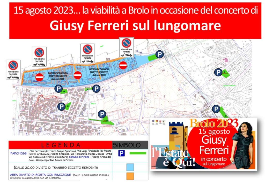 BROLO – La viabilità per il 15 agosto