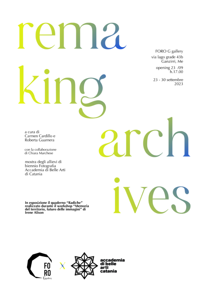 MOSTRE – “Remaking Archives” dal 23 settembre alla FORO G gallery