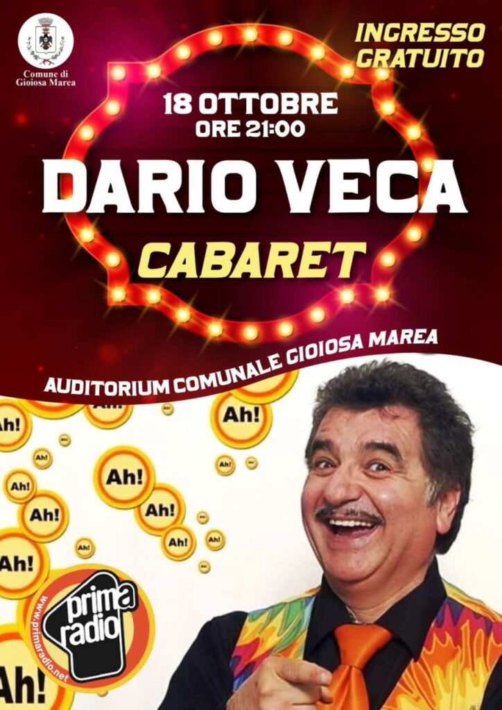 CABARET – Dario Veca all’auditorium di Gioiosa Marea