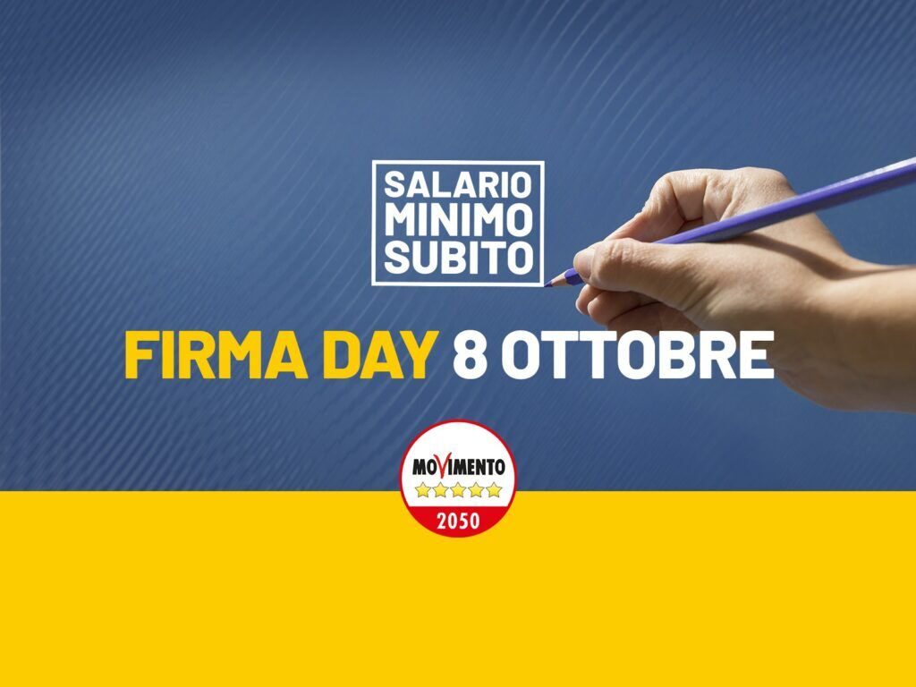 MOVIMENTO 5 STELLE – A Messina e Milazzo domenica 8 ottobre il FirmaDay per il salario minimo