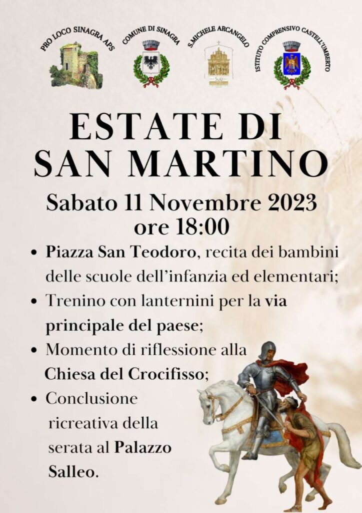 SINAGRA – Sabato 11 novembre Estate di San Martino