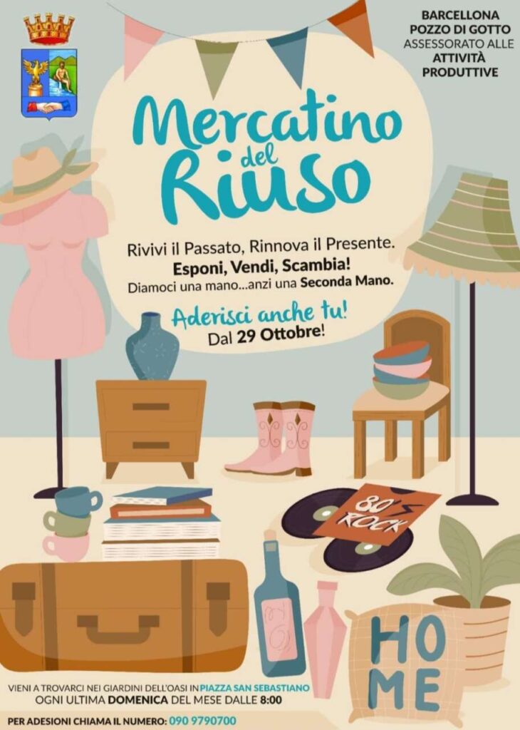 BARCELLONA P.G. – Torna il “Mercatino del riuso”