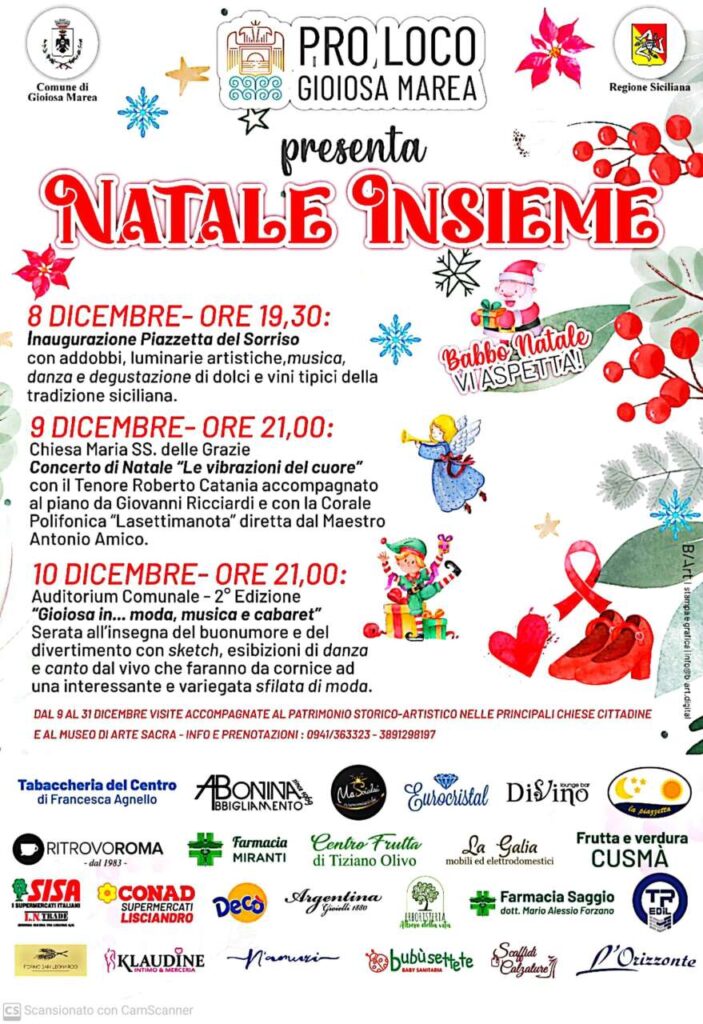 GIOIOSA MAREA – Natale Insieme 2023, la Pro Loco ufficializza il programma natalizio
