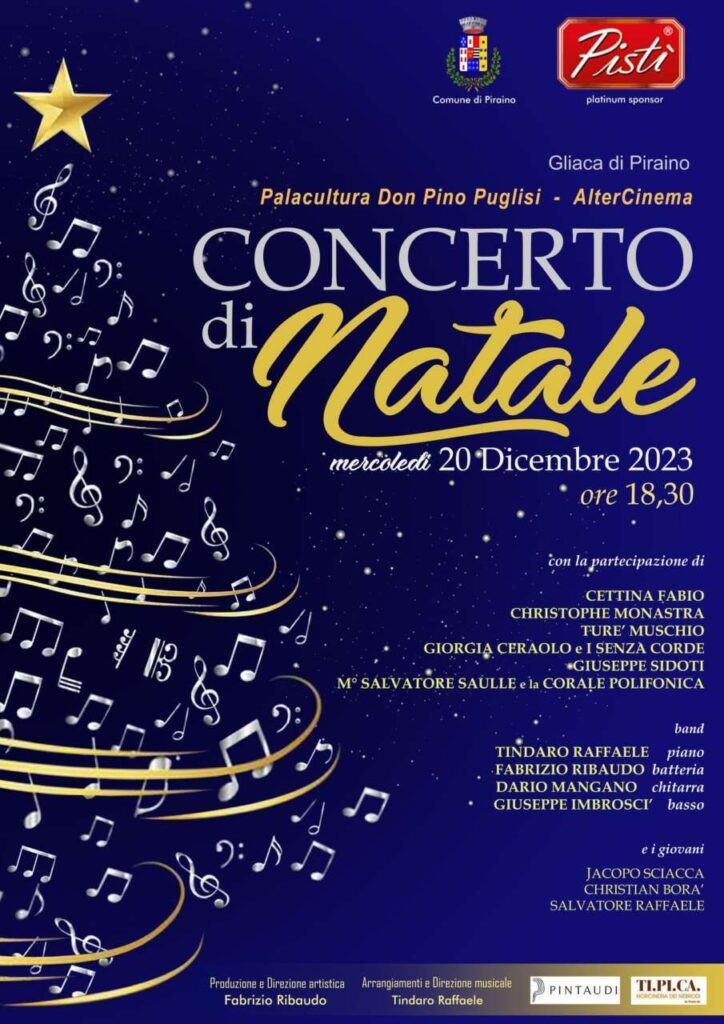 PIRAINO – Il Concerto di Natale della FAR, mercoledì al PalaCultura