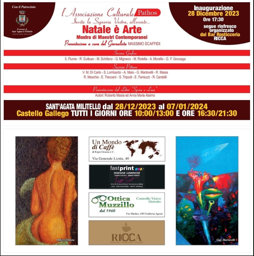 NATALE E’ ARTE – Mostra di Maestri contemporanei a Sant’Agata Militello