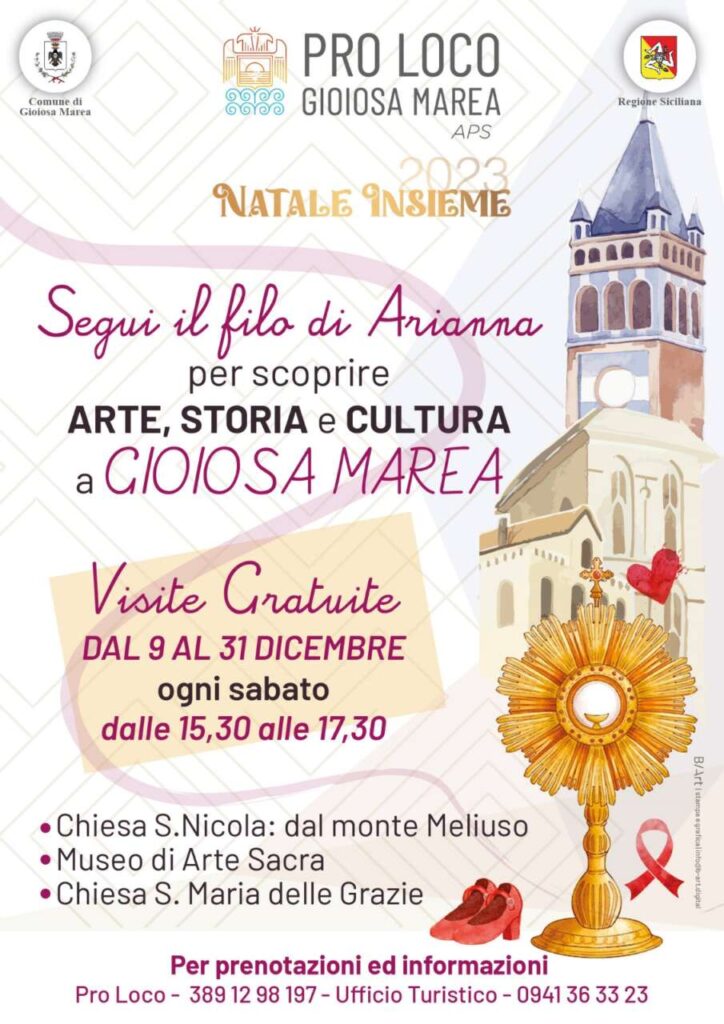 GIOIOSA MAREA – “Il filo di Arianna” un viaggio guidato nell’arte, storia e cultura