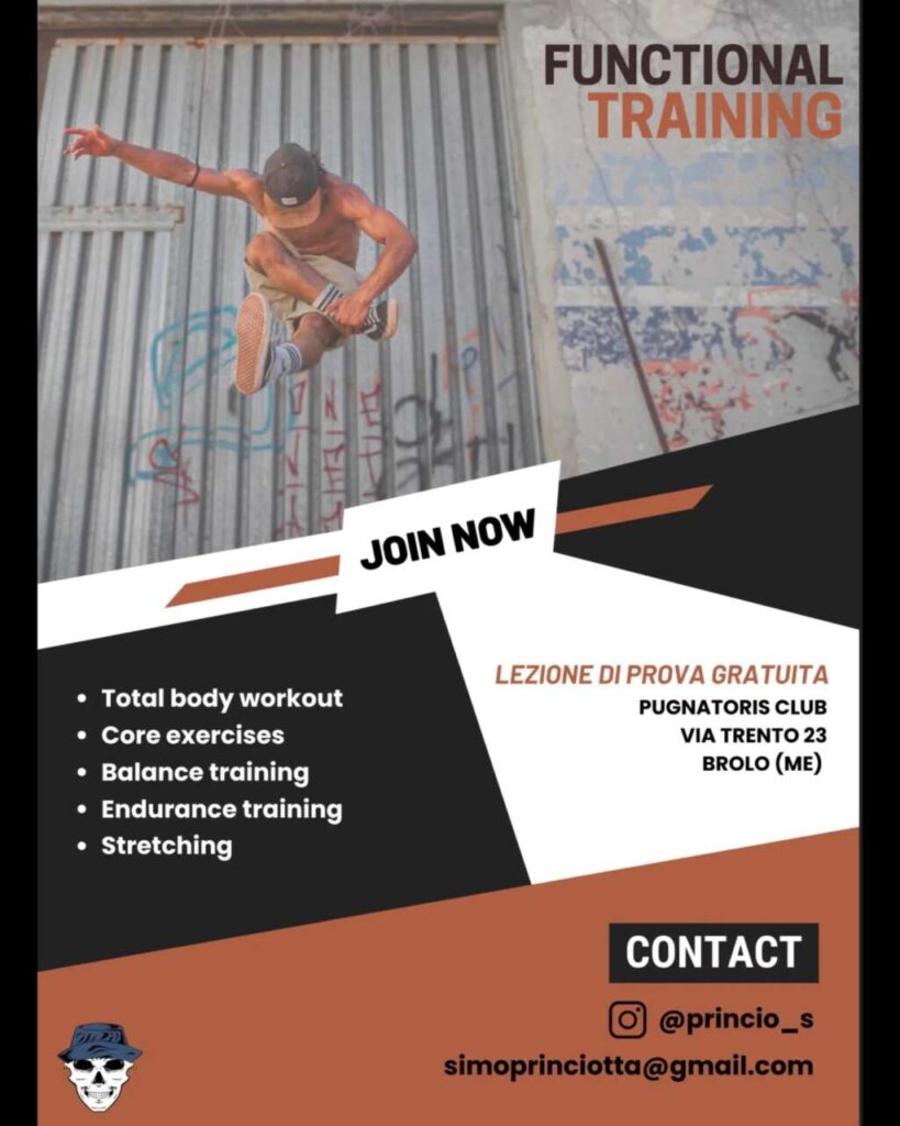 CORSI – Quelli di Functional Training condotti da Simone Princiotta… a Brolo
