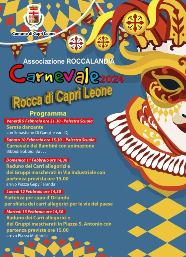 IL CARNEVALE DI CAPRI LEONE 2024 – Dal 9 al 13 febbraio quattro giorni di festa, musica e allegria