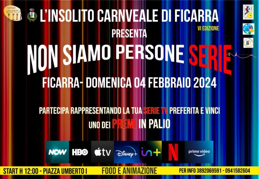 FICARRA – Dal 4 febbraio l’insolito Carnevale