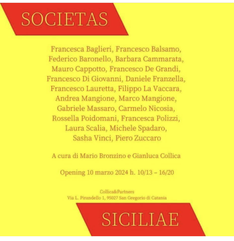 MOSTRE, ARTE, ARISTI – “Societas Siciliae” dal 10 marzo a Catania per la valorizzazione dell’arte contemporanea siciliana