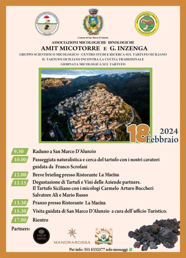 L’ORO DEI NEBRODI – Domenica a San Marco D’Alunzio una manifestazione per far conoscere la realtà e del tartufo siciliano