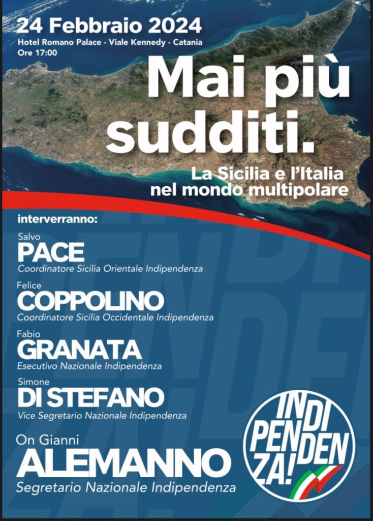 INDIPENDENTI – Gianni Alemanno, a Catania, presenta il nuovo soggetto politico