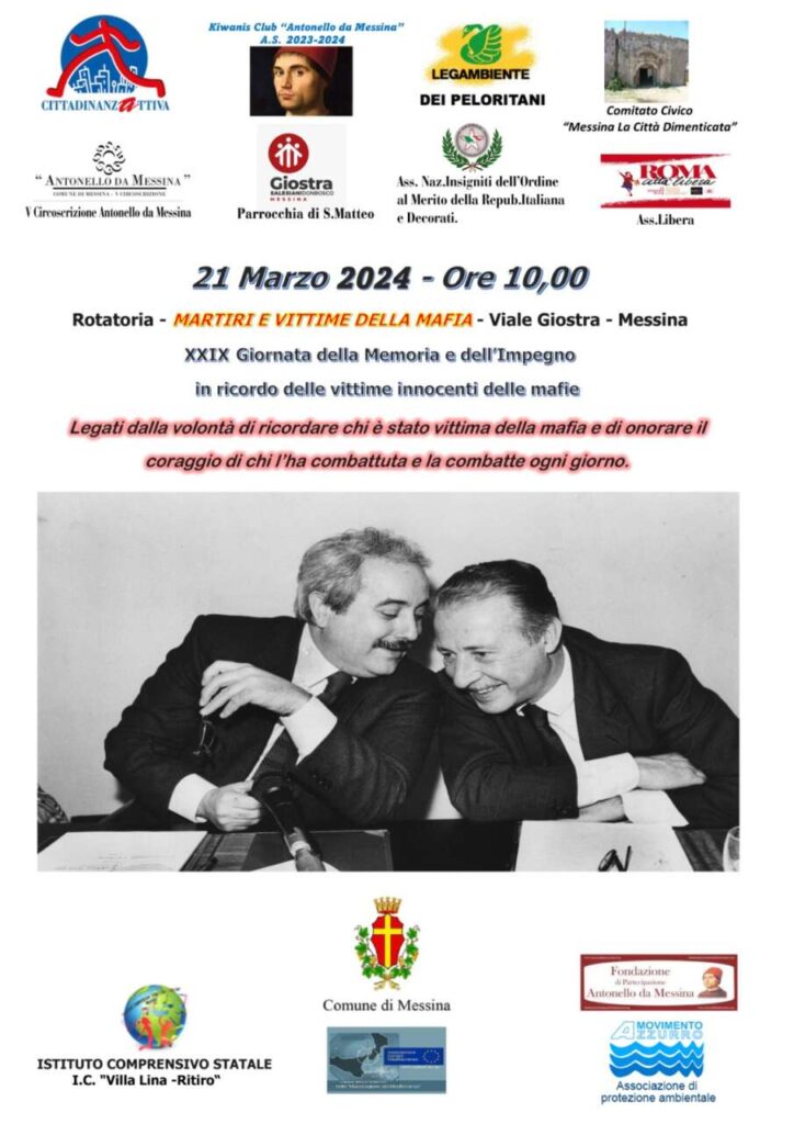 XXIX GIORNATA DELLA MEMORIA E DELL’IMPEGNO – Saranno scanditi i 1081 nomi delle vittime e  martiri della mafia