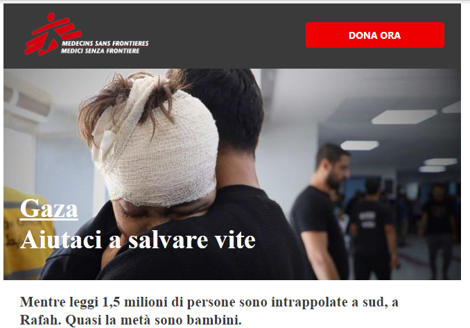 MEDICI SENZA FRONTIERE – L’appello: a Gaza aiutaci a salvare una vita ora!