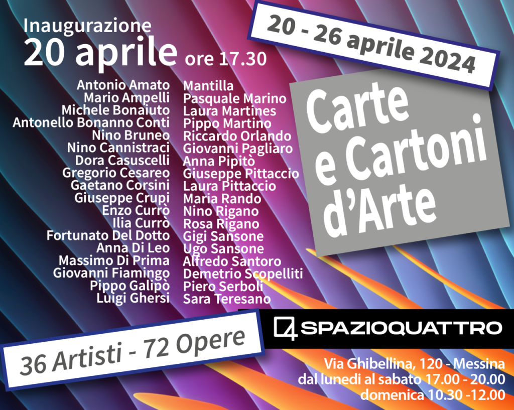 MOSTRA – “Carta e cartoni d’Arte” alla Galleria Spazioquattro