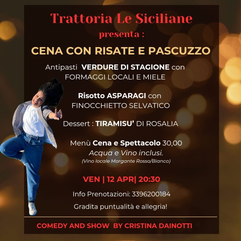 A “LE SICILIANE” – Cena con risate a Capo d’Orlando scoprendo la vivacità di Cristina Dainotti