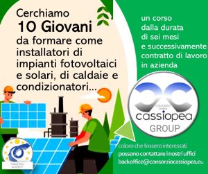 IL LAVORO DEL FUTURO – Il Consorzio pattese Cassiopea offre opportunità green