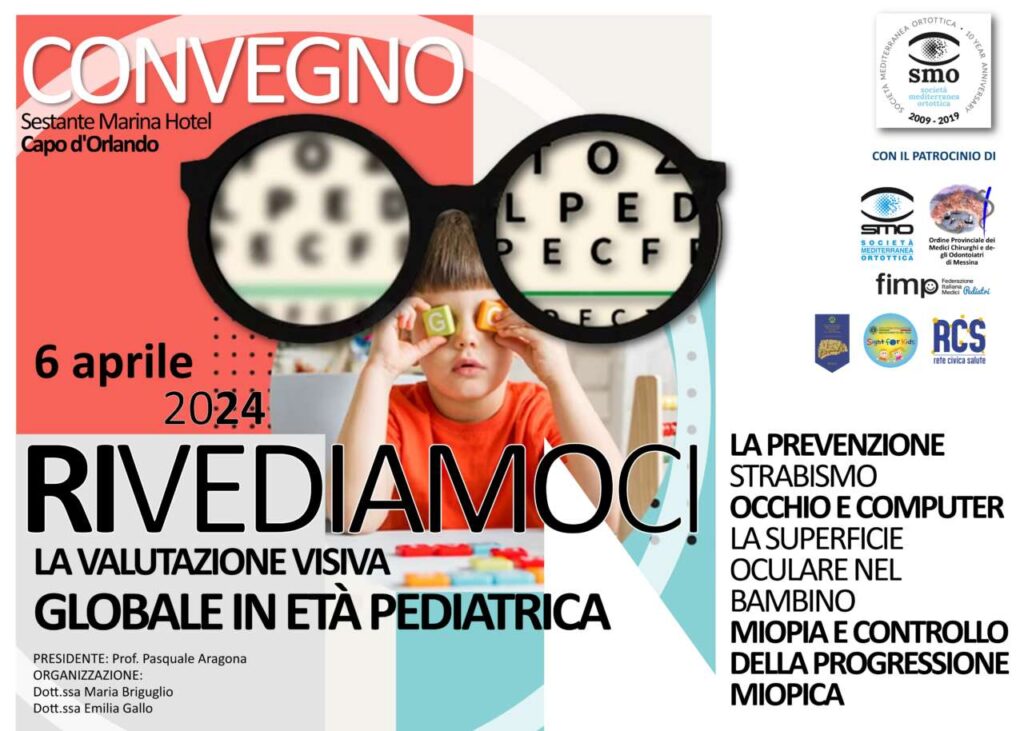 “RIVEDIAMOCI” – Domani a Capo d’Orlando un convegno sulla valutazione visiva globale in età pediatrica