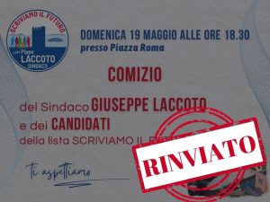 EVENTI RINVIATI PER PIOGGIA – A Brolo annullati il comizio di Laccoto e la passeggiata letteraria