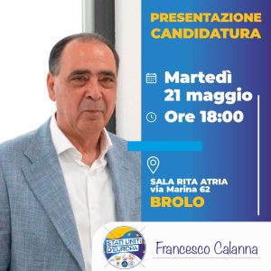 EUROPEE – Francesco Calanna oggi a Brolo