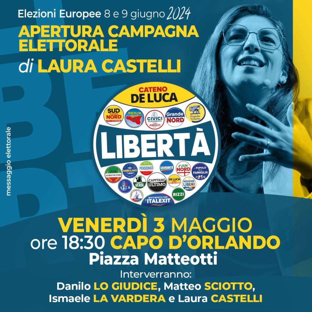 EUROPEE – Domani la lista Libertà di Cateno De Luca si presenta a Capo d’Orlando