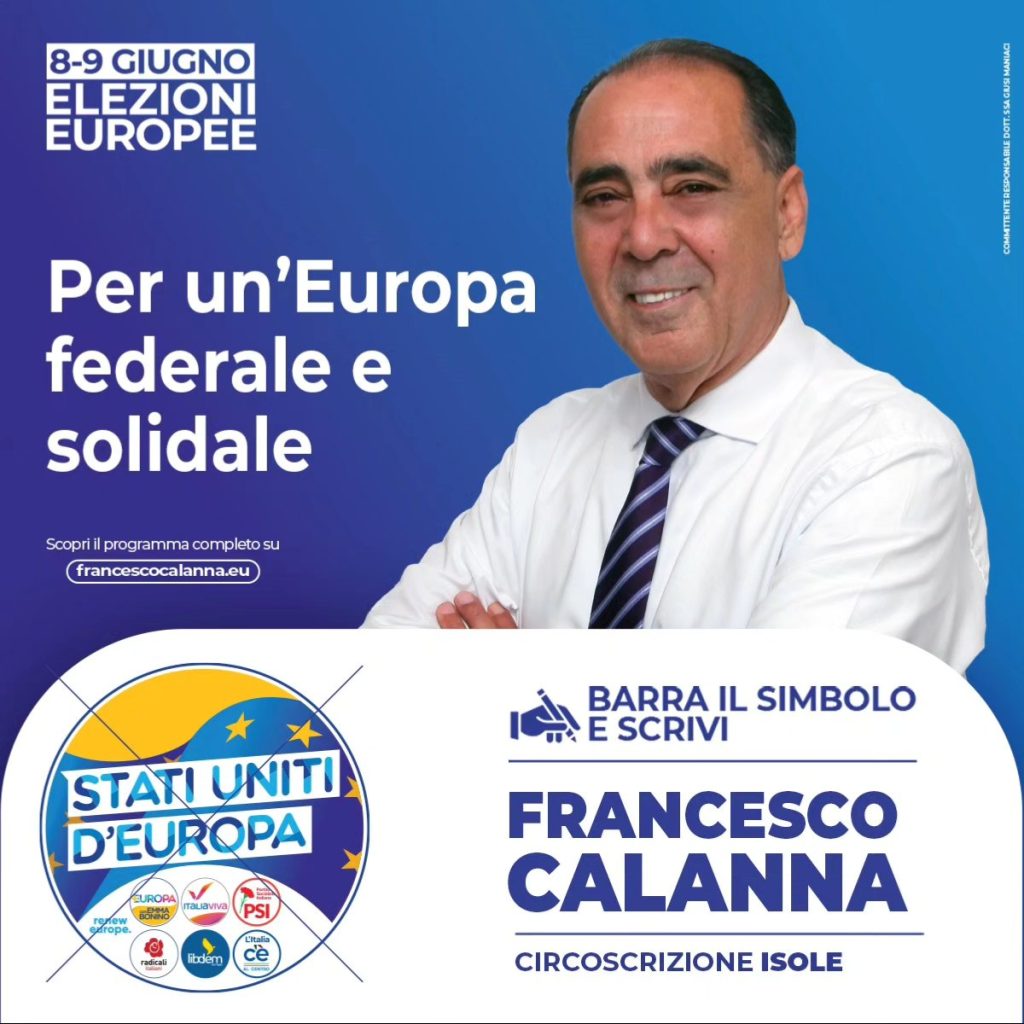 EUROPEE – “Ciccio” Calanna domani la sua presentazione della candidatura a Capo d’Orlando