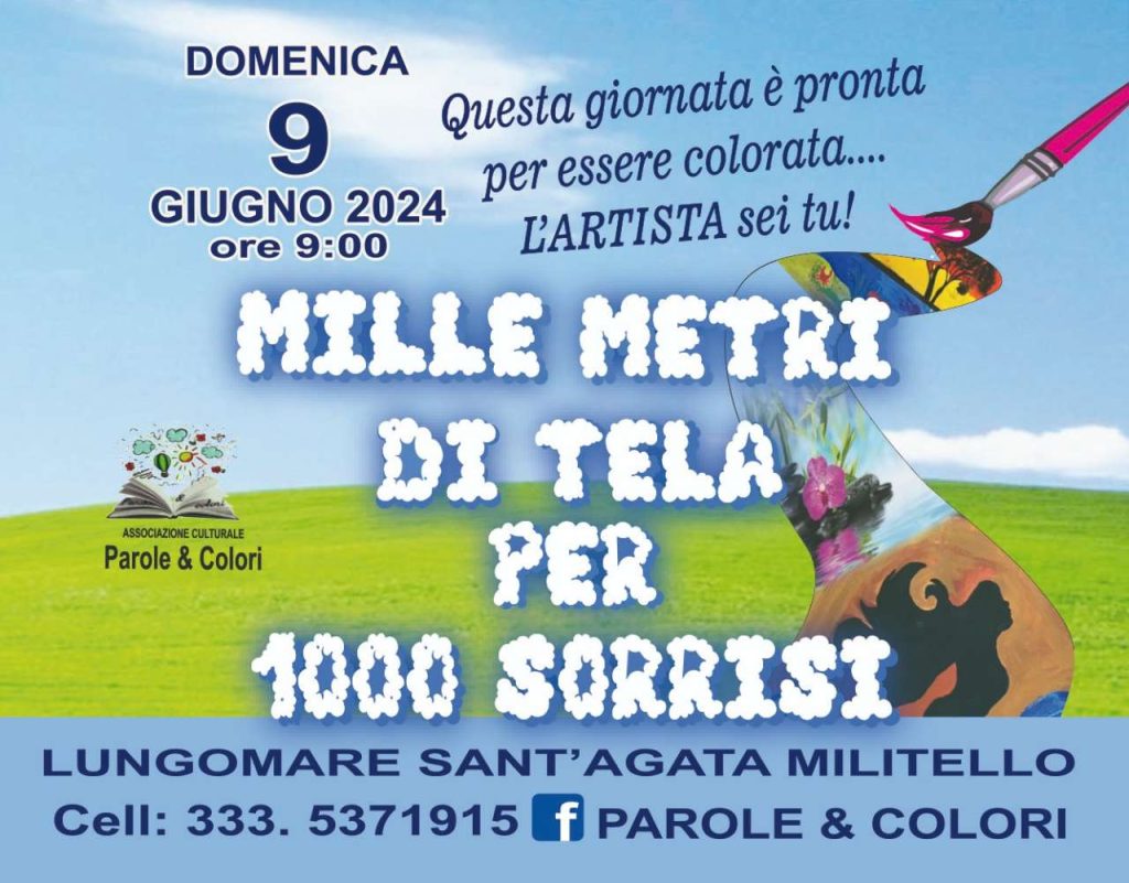 SANT’AGATA MILITELLO – Domenica 9 giugno torna “Mille metri di Tela per 1000 Sorrisi”