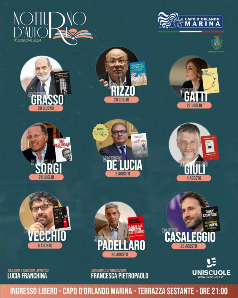 CAPO D’ORLANDO MARINA – Prende il via il festival letterario “Notturno d’autore”